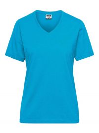 V-Shirt Damen Türkis